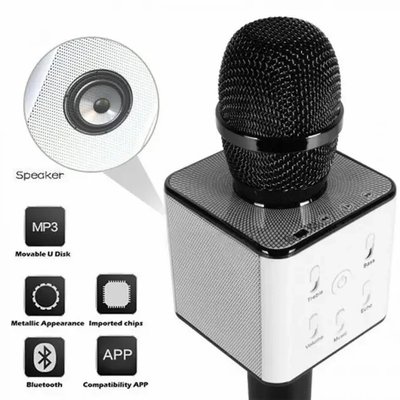 Дитячий бездротовий мікрофон караоке Q7 USB з функцією зміни голосу без чохла USBQ77 фото