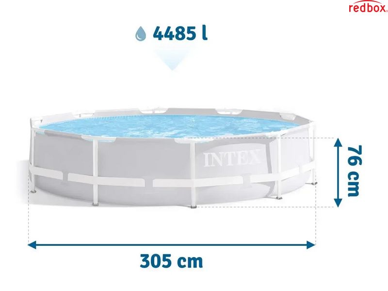 Каркасний басейн Intex 26700 prism frame, 305х76 см, об'єм води 4485 л. N26700 фото