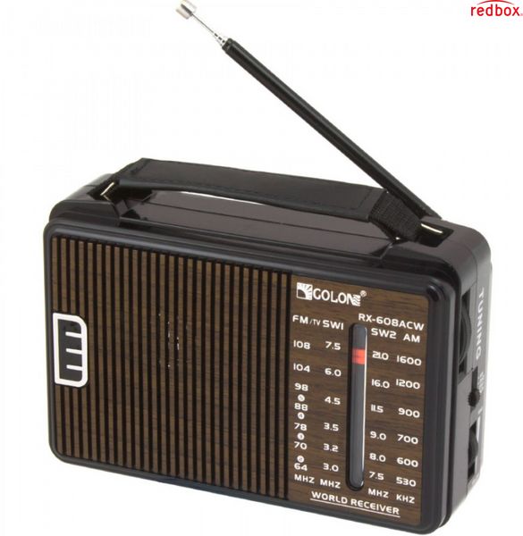 Радіоприймач Golon RX-608ACW AM/FM/TV/SW1-2 5-хвилиновий RX-608ACW фото