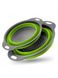Друшляк силіконовий складаний 2 шт. у комплекті (великий + маленький) Collapsible filter baskets, зелений FIL258 фото 3