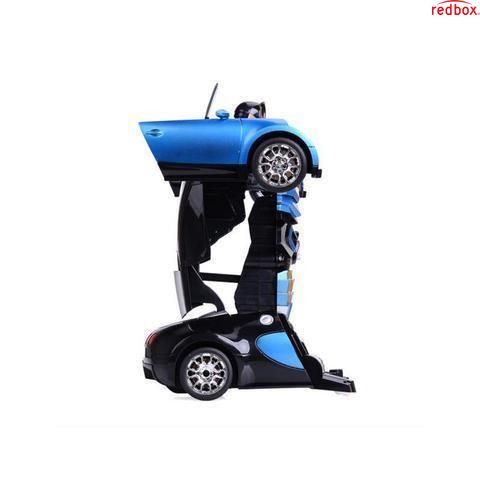 Машинка радіокерована трансформер Robot Car Bugatti Size12 СИНЯ ⁇ Робот-трансформер на радіокеруванні 1:12 888219292 фото