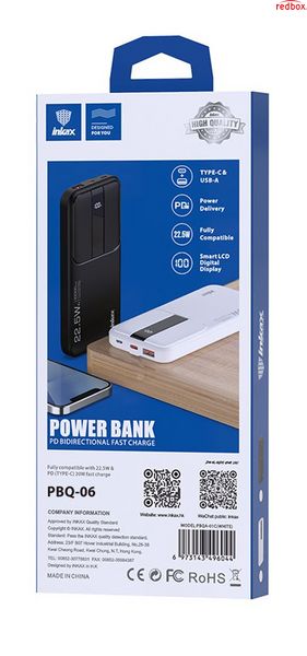 Inkax PBQ-06 PD+QC 3.0 10 000mAh Power Bank 22.5W PBQ06 фото