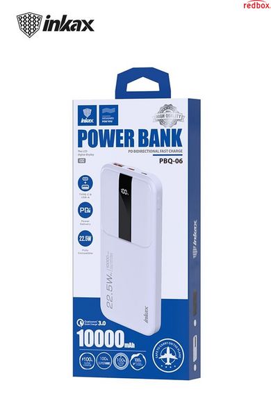 Inkax PBQ-06 PD+QC 3.0 10 000mAh Power Bank 22.5W PBQ06 фото