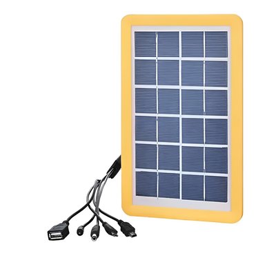 Зарядний пристрій EP-0902 із сонячною панеллю 5в1 6 V 3 W EP0902 фото