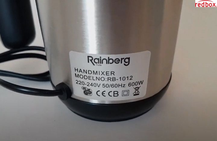 Міксер ручний 5 швидкостей 600 Вт Rainberg RB-1012 RB-1012 фото