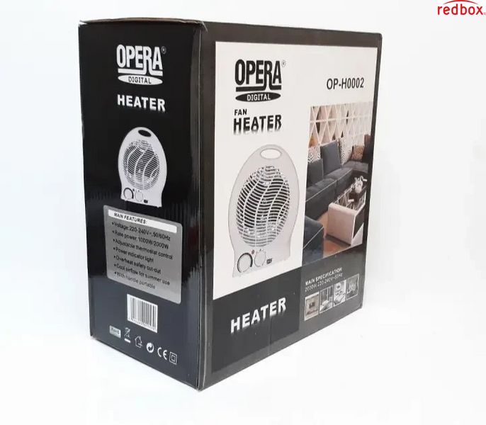 Електричний тепловентилятор Opera OP-H0002 Digital Heater тепловентилятор підлоговий настільний 2кВт H0002 фото