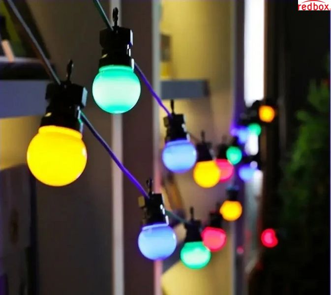 Вулична гірлянда Лампочки Кулі, різнобарвні, 10 шт. водонепроникні 5 м SF105 фото