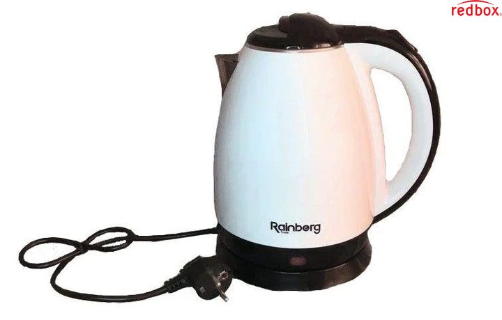 Електричний чайник із дисковим нагрівальним елементом 2 л. Rainberg RB-901 Білий WHITRB901 фото