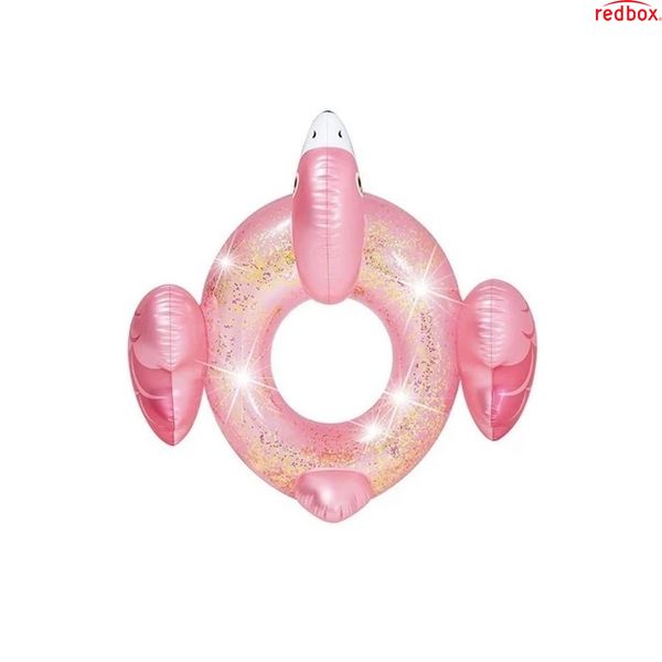 Надувний круг для плавання "Рожевий Фламінго з блискітками" Intex 56251 (71*89 см, від 9 років, до 60 кг.) N56251 фото