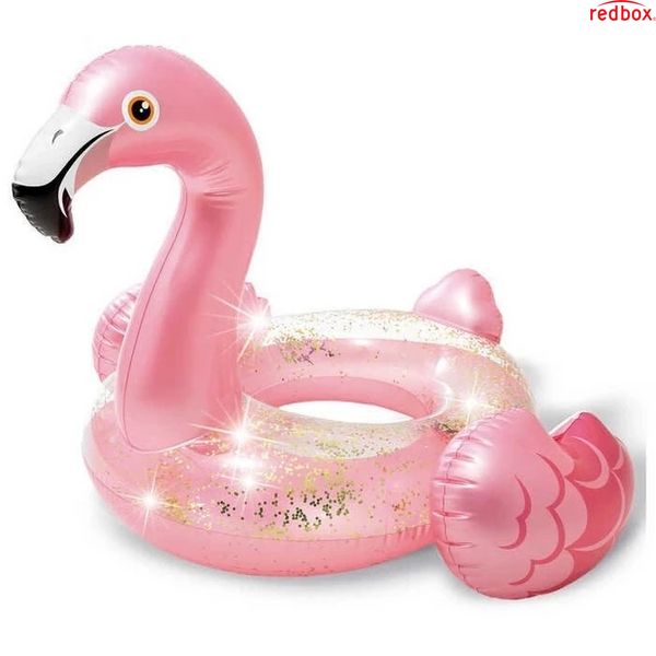 Надувний круг для плавання "Рожевий Фламінго з блискітками" Intex 56251 (71*89 см, від 9 років, до 60 кг.) N56251 фото