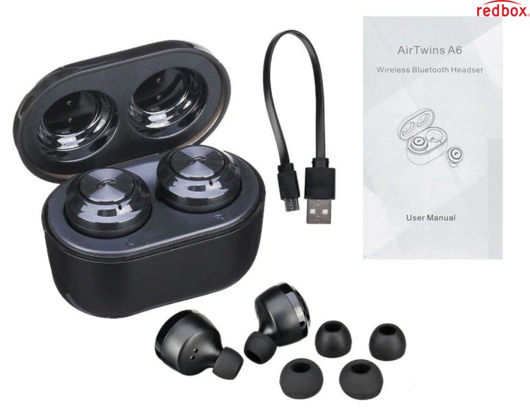 Бездротові Bluetooth навушники вакуумні Air Twins A6 TWS гарнітура з боксом для зарядки A6tws фото