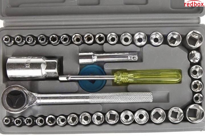 Набір інструментів із 40 предметів у кейсі для гаража та СТО M-106 Grey M106 фото