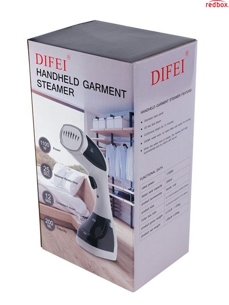 Відпарювач для одягу ручної 1100 Вт, парова праска Difei Handheld Garment Steamer DF-019A DF019A фото
