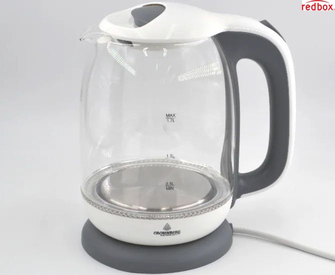 Електричний дисковий скляний чайник Crownberg CB 9121 1800 Вт електричний чайник із підсвіткою CB9121 фото