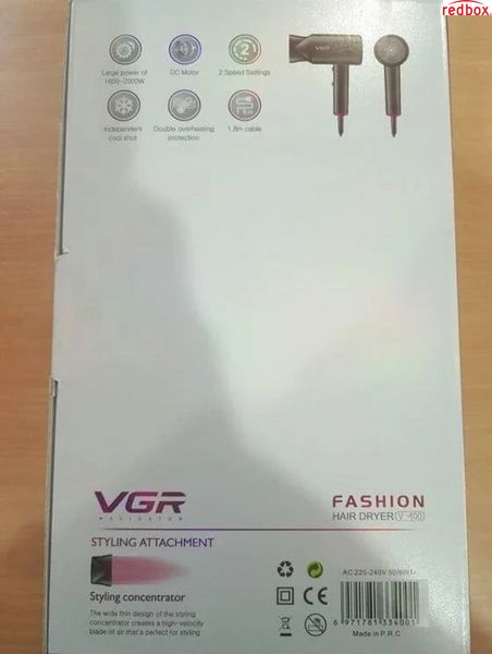 Професійний потужний фен VGR-V400 1800-2000 ВТ V400 фото
