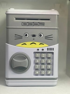 Скарбничка сейф дитяча інтерактивна іграшка Кіт Сірий із кодовим замком Cartoon CAT CARCO123 фото