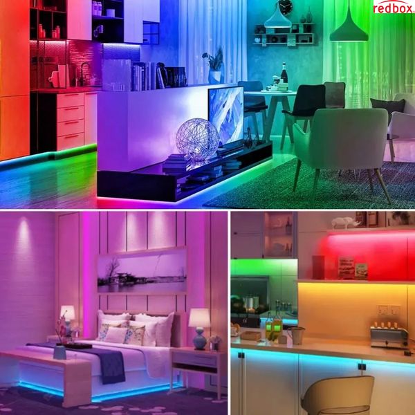 Світлодіодна стрічка багатобарвна 3528 RGB 5 м Led з пультом N3528 фото